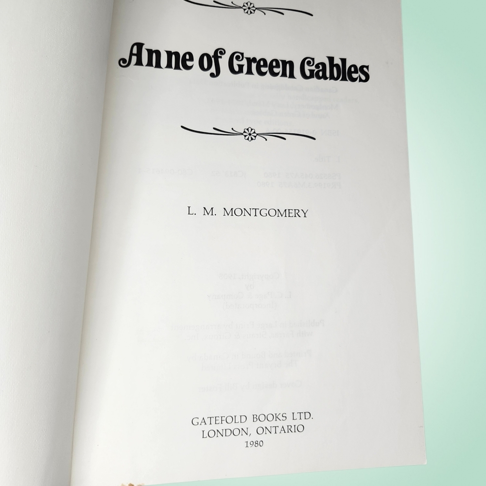 1980 Anne of Green Gables by L.M. Montgomery - Large Print - Picture 7 of 7